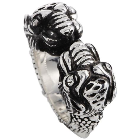 Gucci Vintage Tiger Silver Tiger Ring 